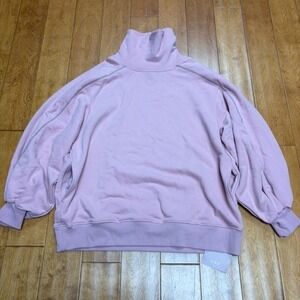 NAP Loungewear Womens Sweatshirt Size S Soft Pink Cozy Comfy Baggy Oversized
